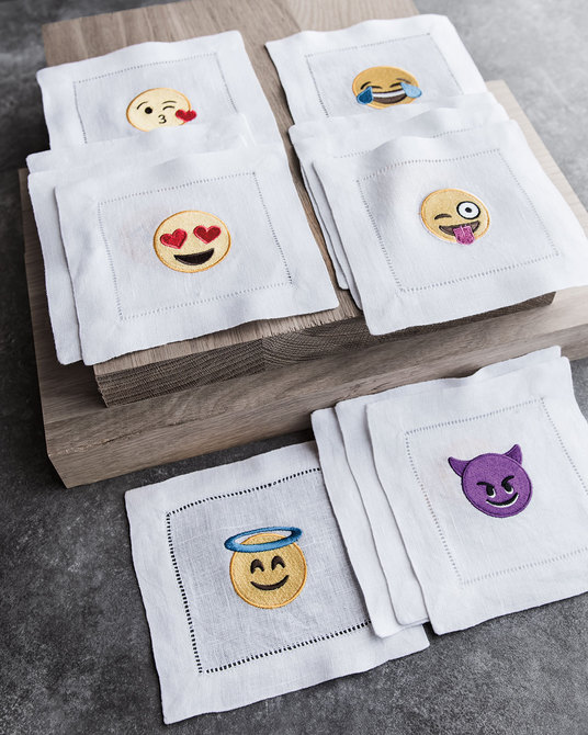 Emoji Flirty Cocktail Napkins, 4Piece Set Lolli and Me