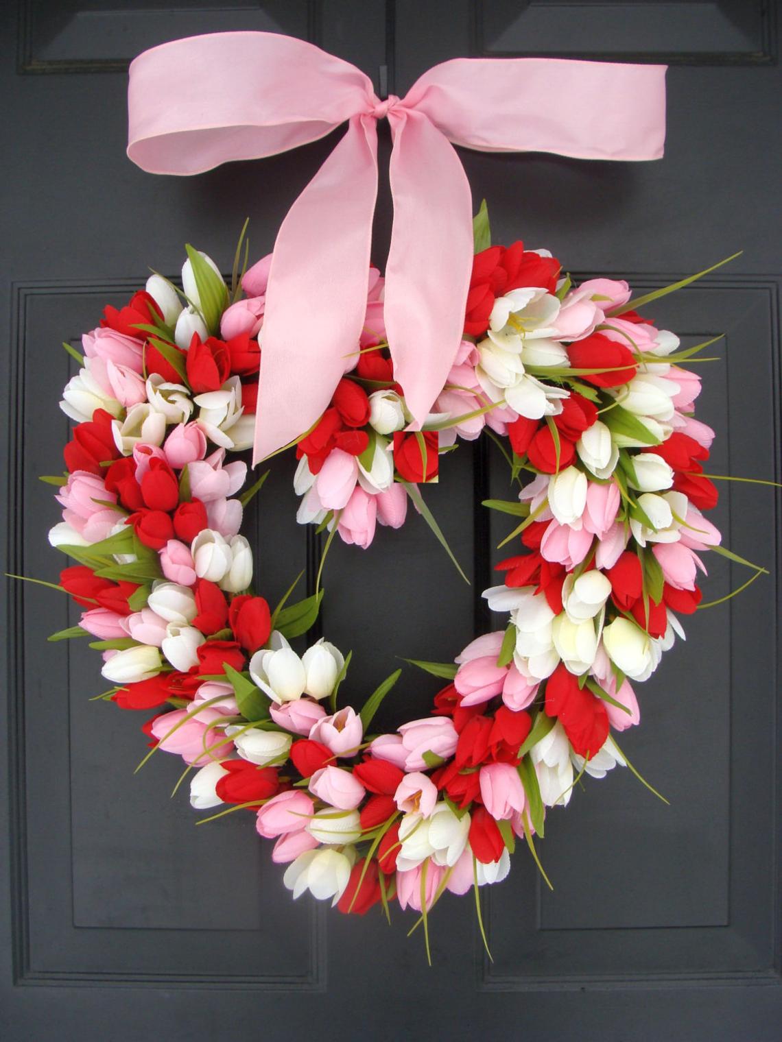 Valentine's Day Tulip Wreath
