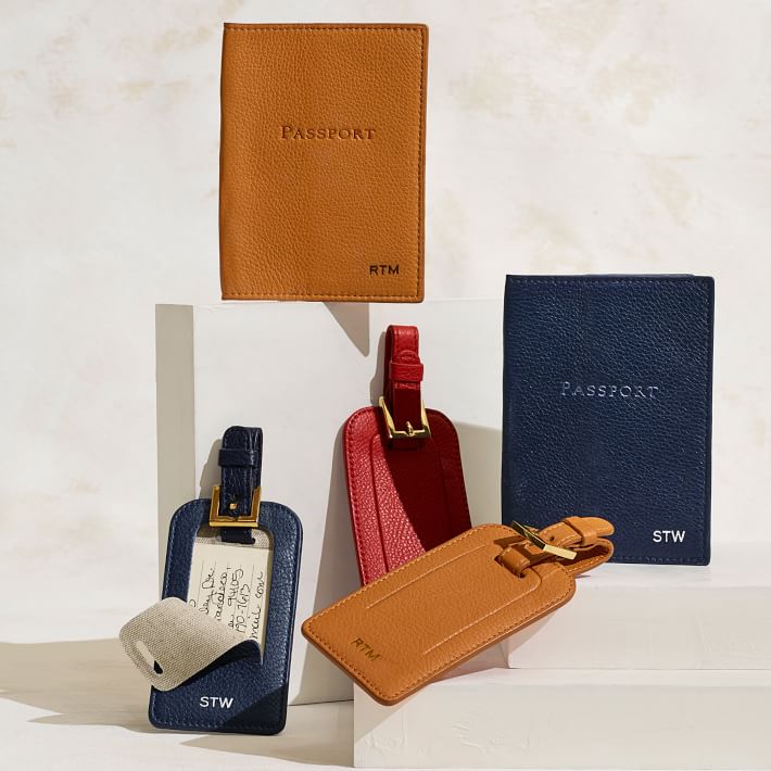 leatherluggagetagpassportcasesetmarkandgrahamgraduationgift